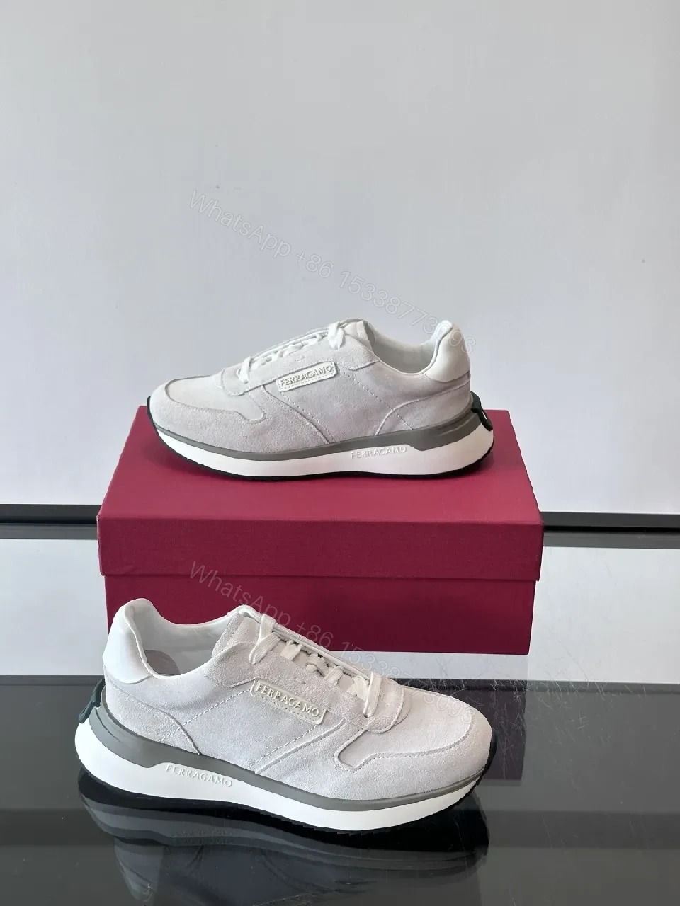 View 4 of Beige Suede Minimalist Sneaker: Luxury Comfort Pair