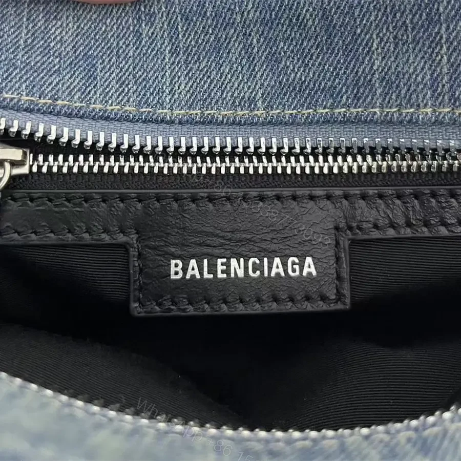 View 17 of 高仿Balenciaga*NeoCagole系列機車包牛仔藍