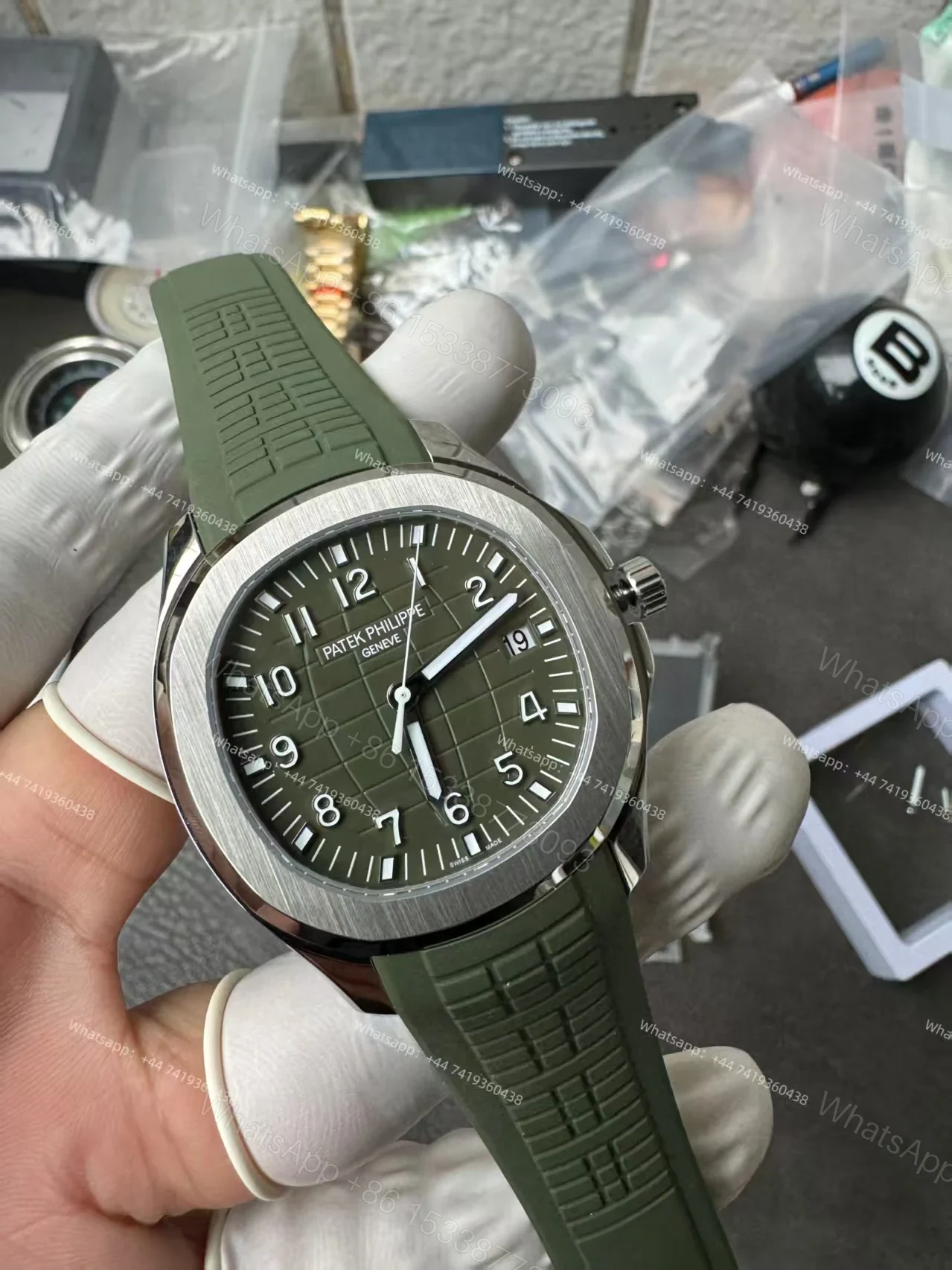 View 5 of Patek Philippe Super Clone Aquanaut 5168G-010 Khaki Green 42.2MM