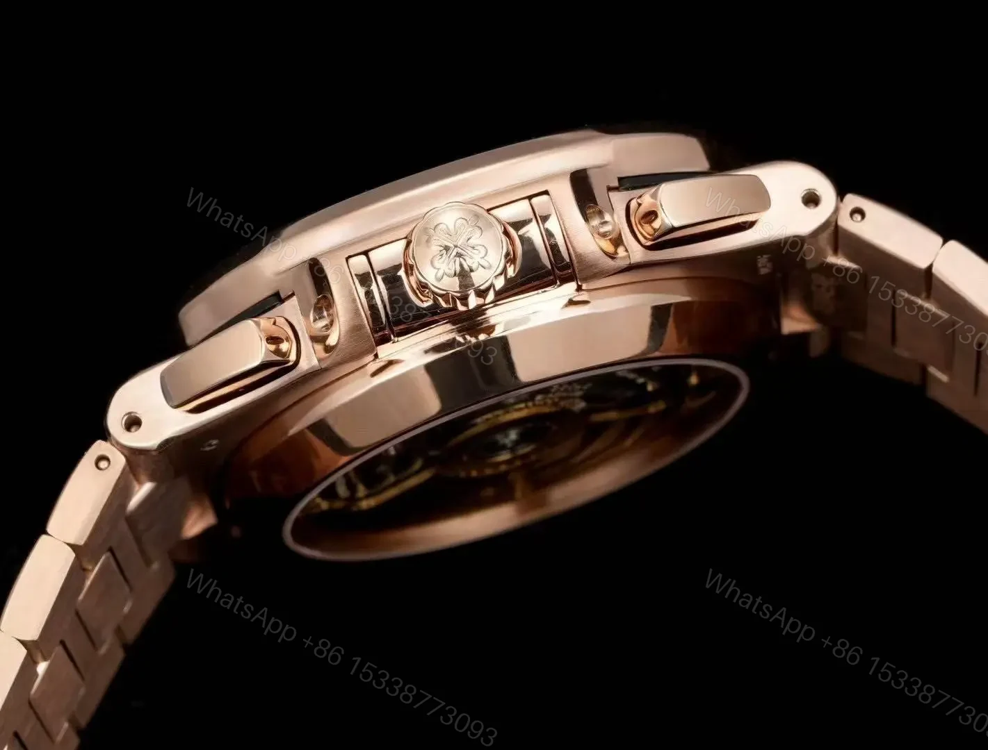 View 5 of Super Swiss Clone Patek Philippe Nautilus 5980 Rose Gold
