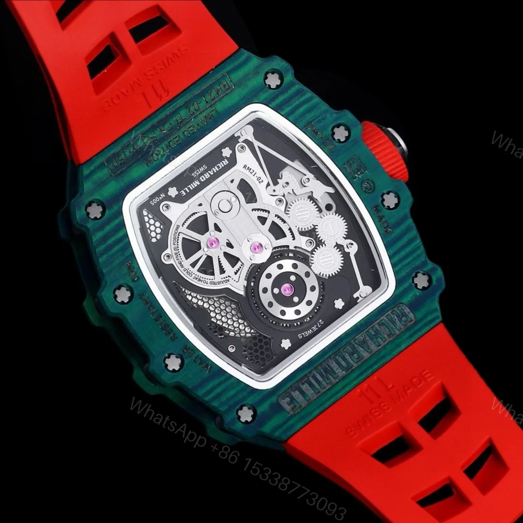 View 8 of Richard Mille RM21-01 Automatic Skeleton Watch 40MM Carbon Blue Fiber Case Premium Edition RM-RM21-01-CARBON-40
