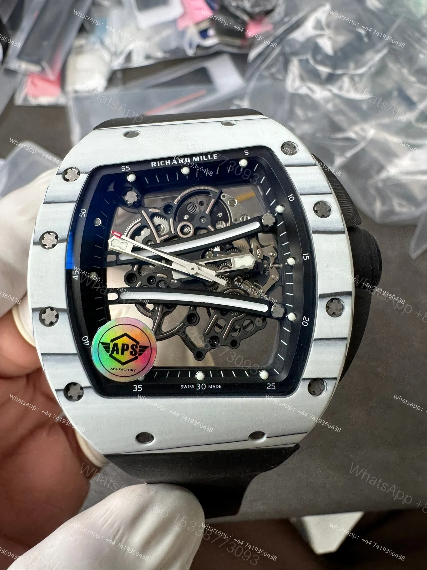 View 5 of Super Clone Richard Mille RM 67-02 Carbon TPT Skeleton Tourbillon 1:1 Replica Watch