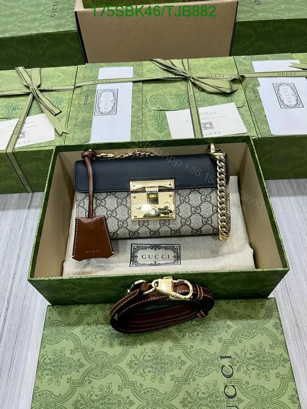 View 3 of Gucci Padlock GG Supreme Canvas Small Shoulder Bag in White – BV517