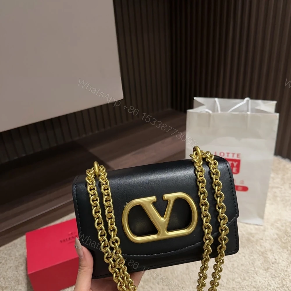 View 2 of VALENTINO GARAVANI VAIN SHOULDER BAG IN SHINY BLACK 19CM 6W2B0R16GCB 0NO