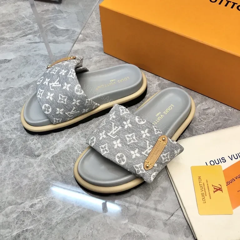 View 9 of Monogram Canvas Slide Sandals: All-Day Comfort Slides