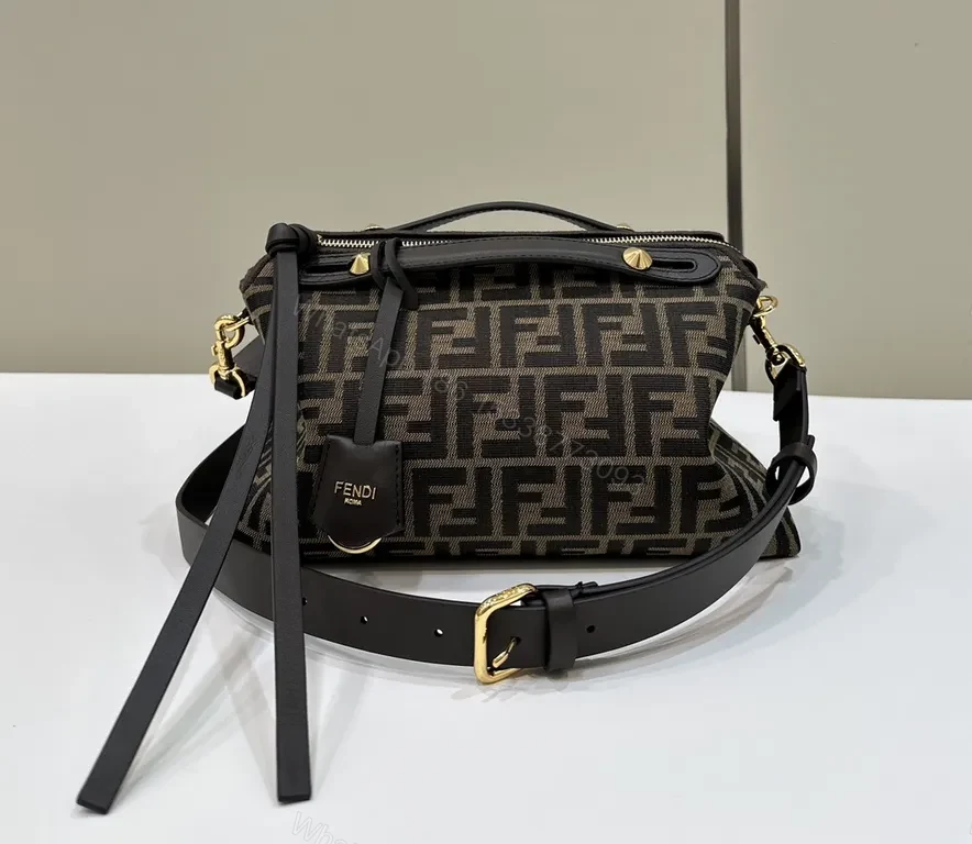 Black Monogram Crossbody: Lux Leather-Trim, Gold Hardware, Everyday — view 1