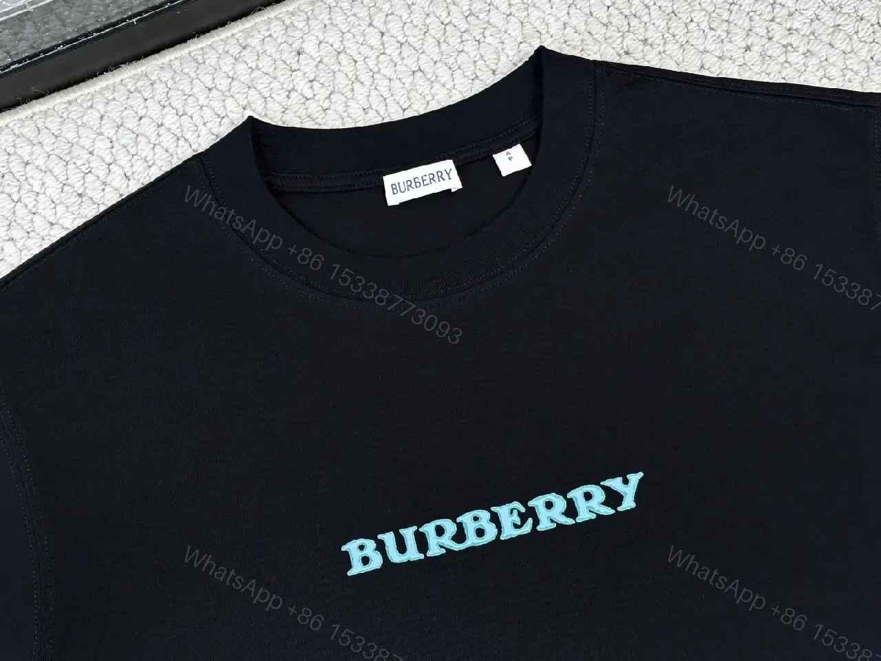 View 6 of Black Cotton Crew Neck Relaxed Fit T-Shirt