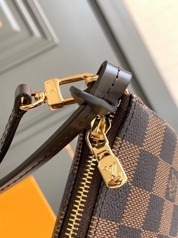 View 2 of Damier Ebony Chic: Compact LV-Style Shoulder Bag, Crossbody