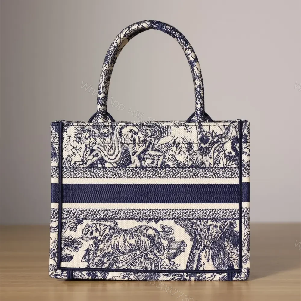 View 2 of 高仿Dior*BookTote系列藍色茹伊手袋S