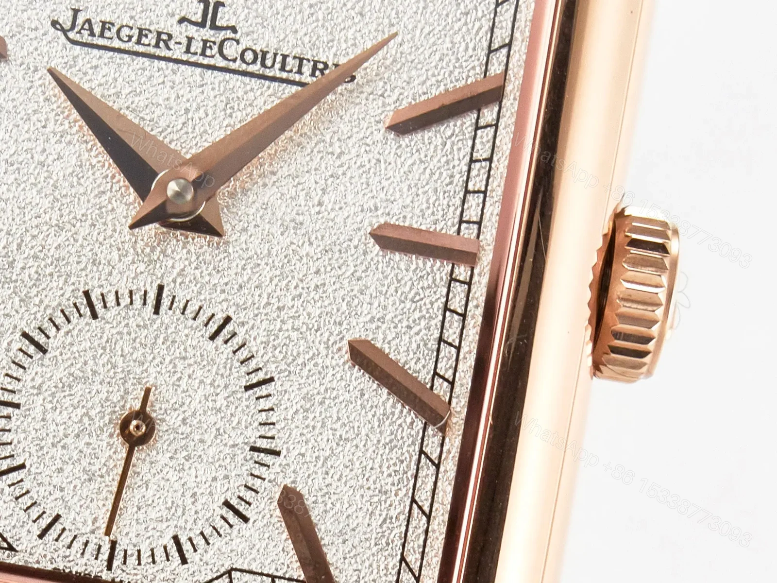 View 10 of Reverso Tribute Duoface Small Seconds RG MGF Best Edition White Spray Paint Dial on Black Leather Strap A854A