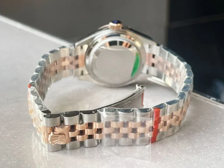 View 5 of Replica Rolex Datejust 28mm Rose Gold Steel Champagne Dial Jubilee