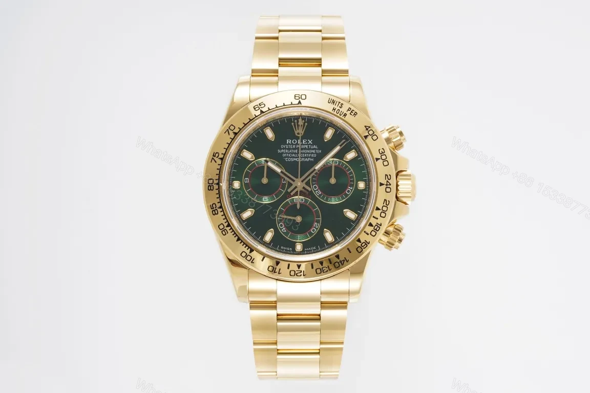 BP Factory Clean Factory KING Rolex Daytona 4130 Gold Green — view 1