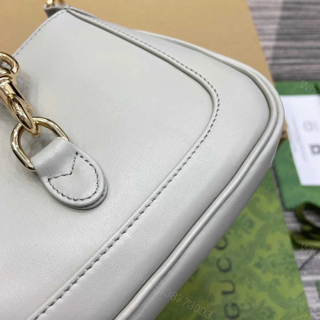 View 6 of JACKIE NOTTE MINI BAG 19 IN WHITE CALFSKIN GOLD HARDWARE