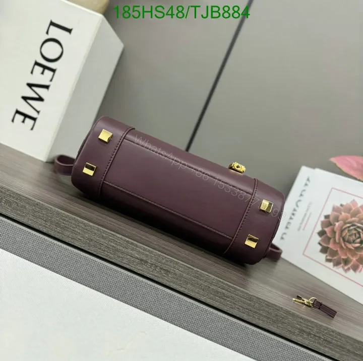 View 10 of Loewe Burgundy Amazona 23 Bag featuring Gold-Tone Hardware DZ2857
