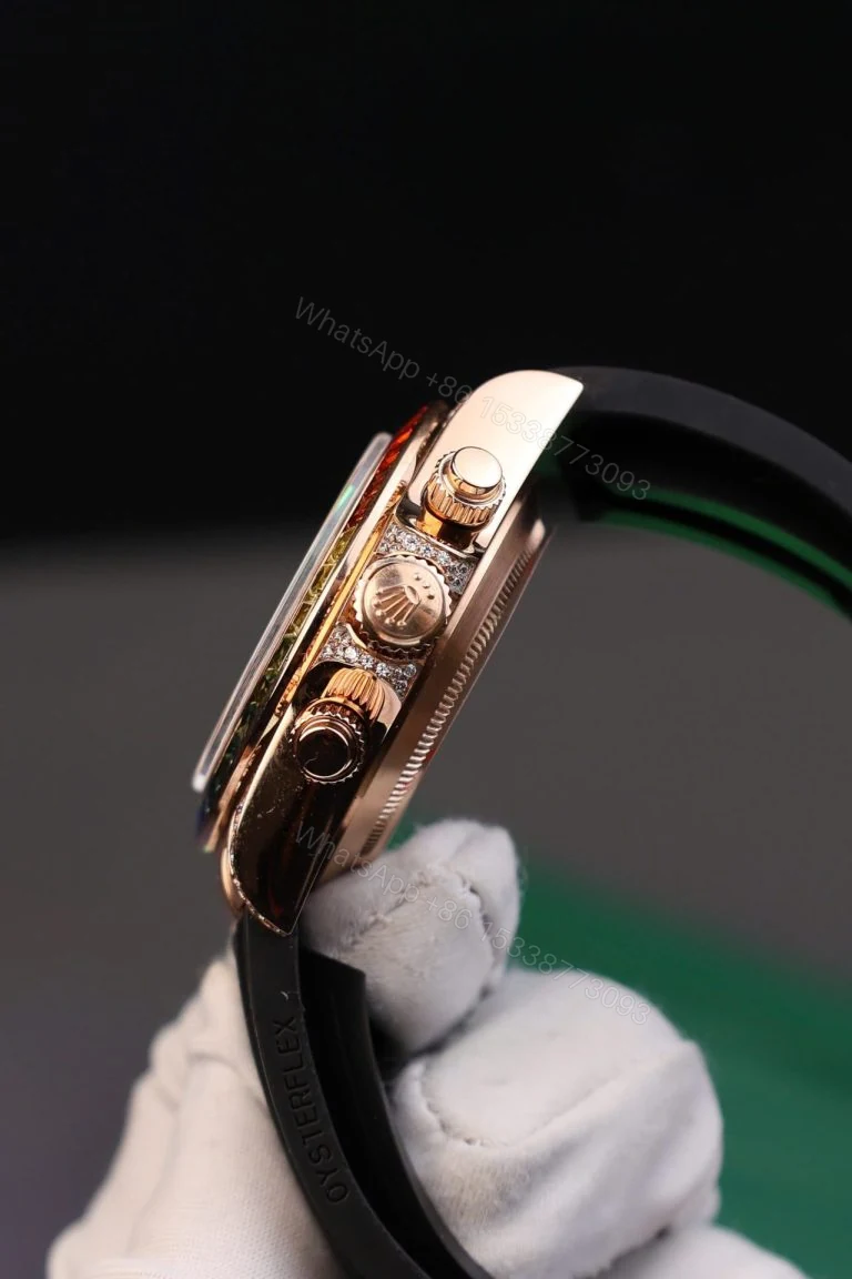 View 6 of Daytona 40mm Best Super Clone 18K Gold Wrapped + Moissanite Baguette Diamonds
