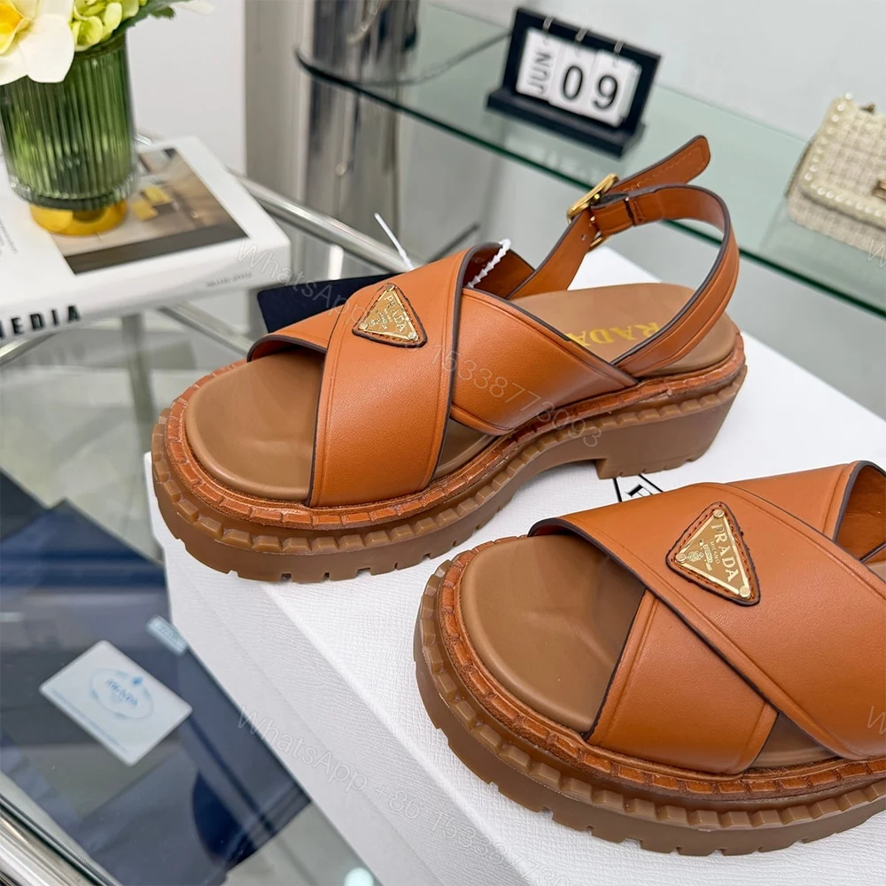View 7 of PRADA Leather sandals 847539