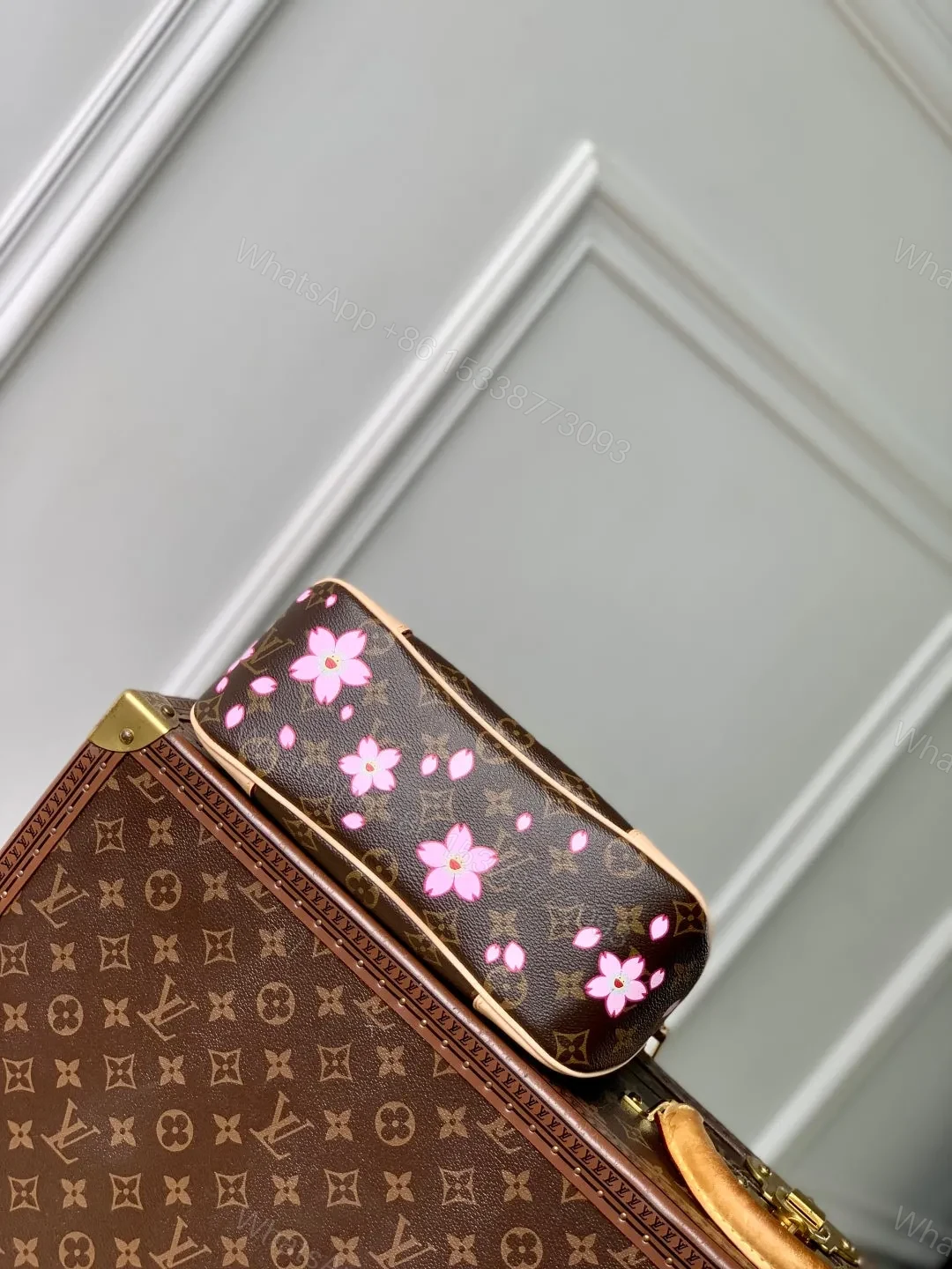View 4 of LV BOULOGNE CHERRY BLOSSOM 29 IN SAKURA BROWN MONOGRAM COATED CANVAS