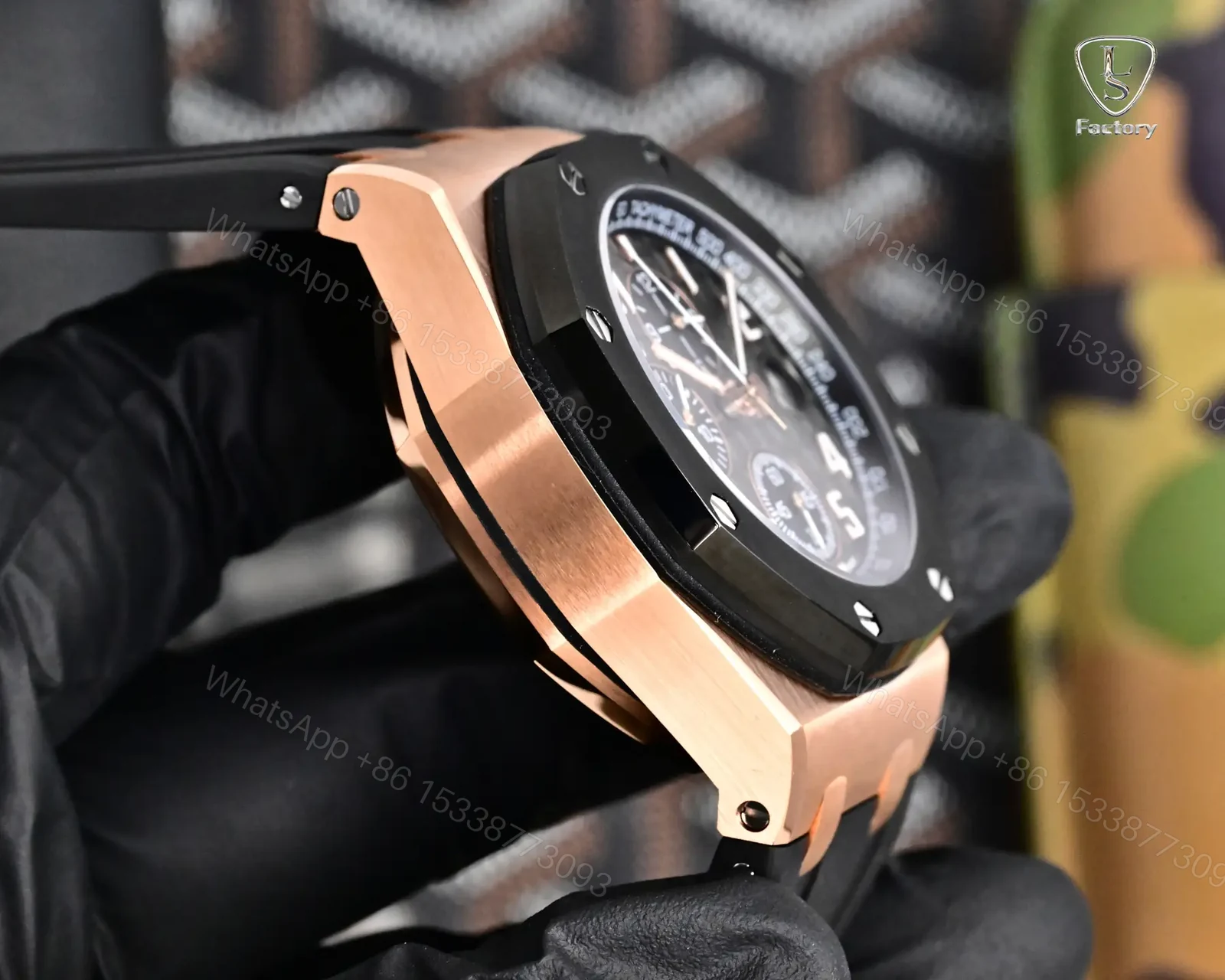 View 6 of Audemars Piguet Royal Oak Offshore Pink Gold – Rubberclad / Black Dial Bracelet 26238OK.OO.A002CA.01