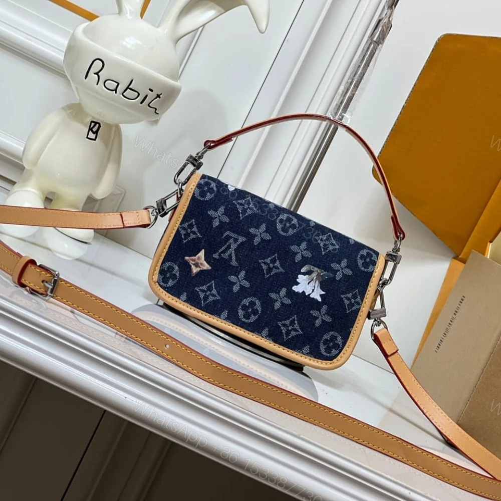 View 5 of Louis Vuitton Nano Diane Blue Denim 19Cm