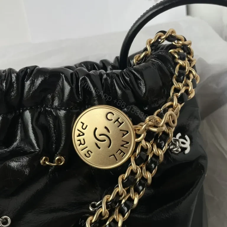 View 3 of Chanel-Inspired Quilted Mini Bag with Gold Chain