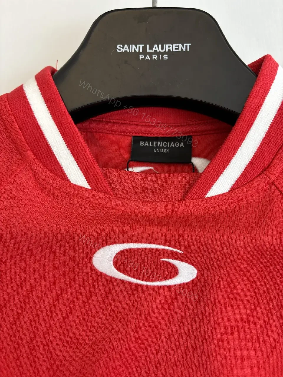 View 10 of Bold Red Jersey: Luxe Streetwear Comfort Jersey