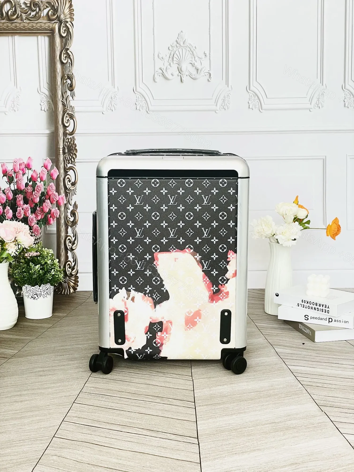 View 8 of Louis Vuitton Horizon 55 rolling suitcase Aistinctive Artistic Pattern