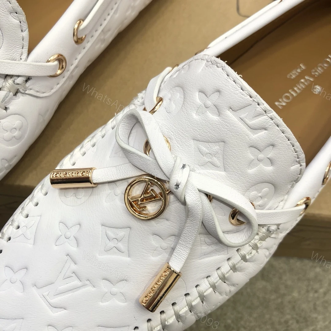 View 6 of LV WOMEN’S GLORIA FLAT LOAFERS WHITE ZOOM SHOES