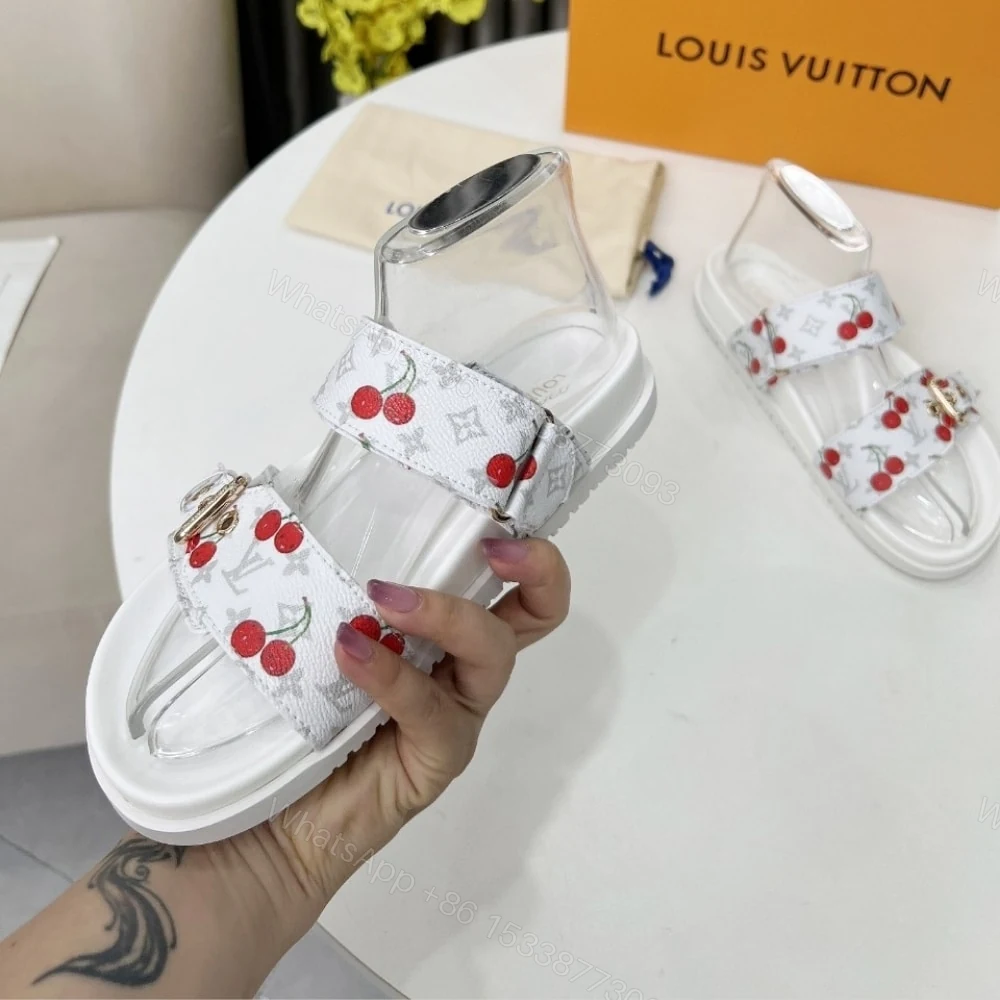 View 5 of LOUIS VUITTON X TAKASHI MURAKAMI BOM DIA FLAT COMFORT MULE WHITE 1AHLZ7