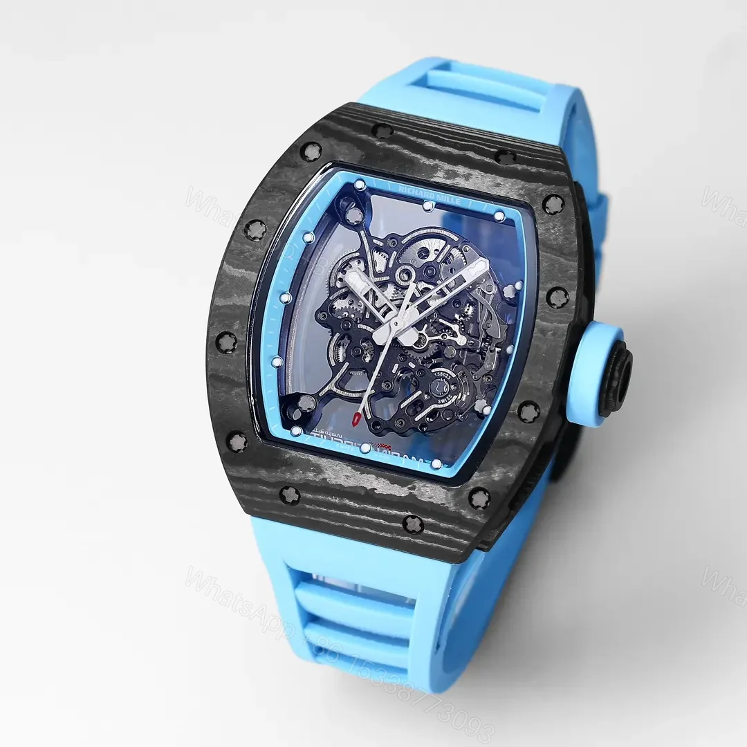 View 3 of EUR Factory Richard Mille RM055 Blue Carbon Fiber Watch