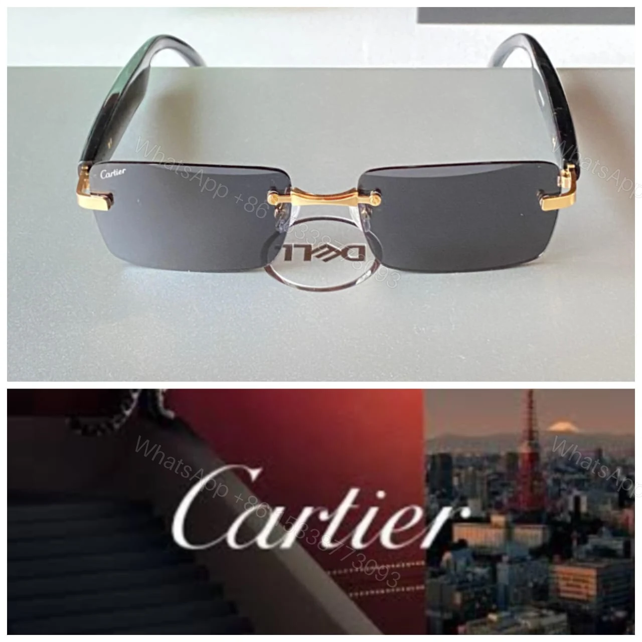 View 9 of Cartier Smart Glasses Metal Tinted Mirror Frame