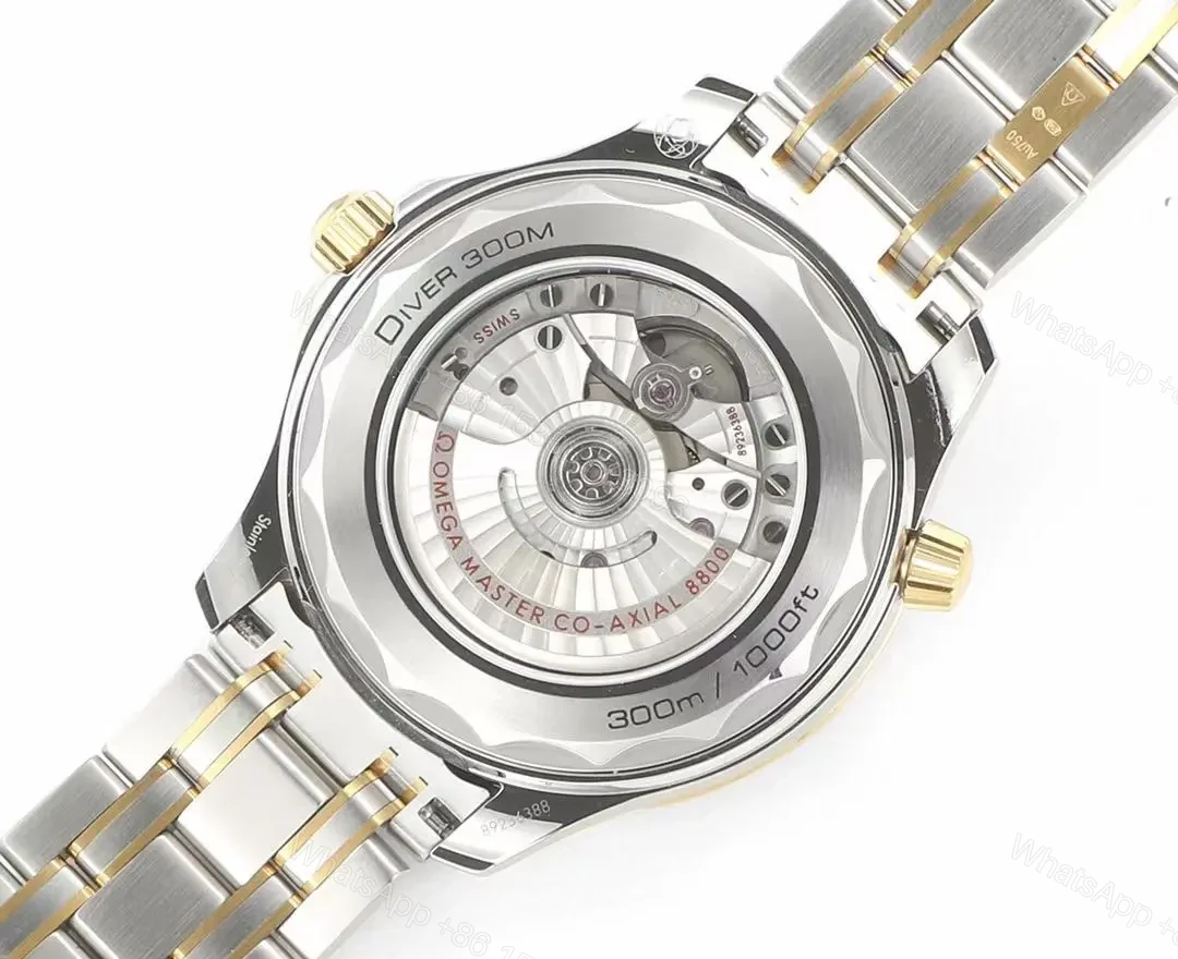 View 8 of Omega Seamaster Planet Ocean 600m Co-Axial Master Chronometer 42mm Blue Dial Stainless Steel and Yellow Gold Watch
