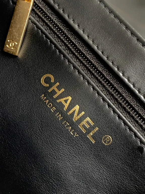 View 5 of Structured Luxe Quilted Leather Handbag with Gold Hardware