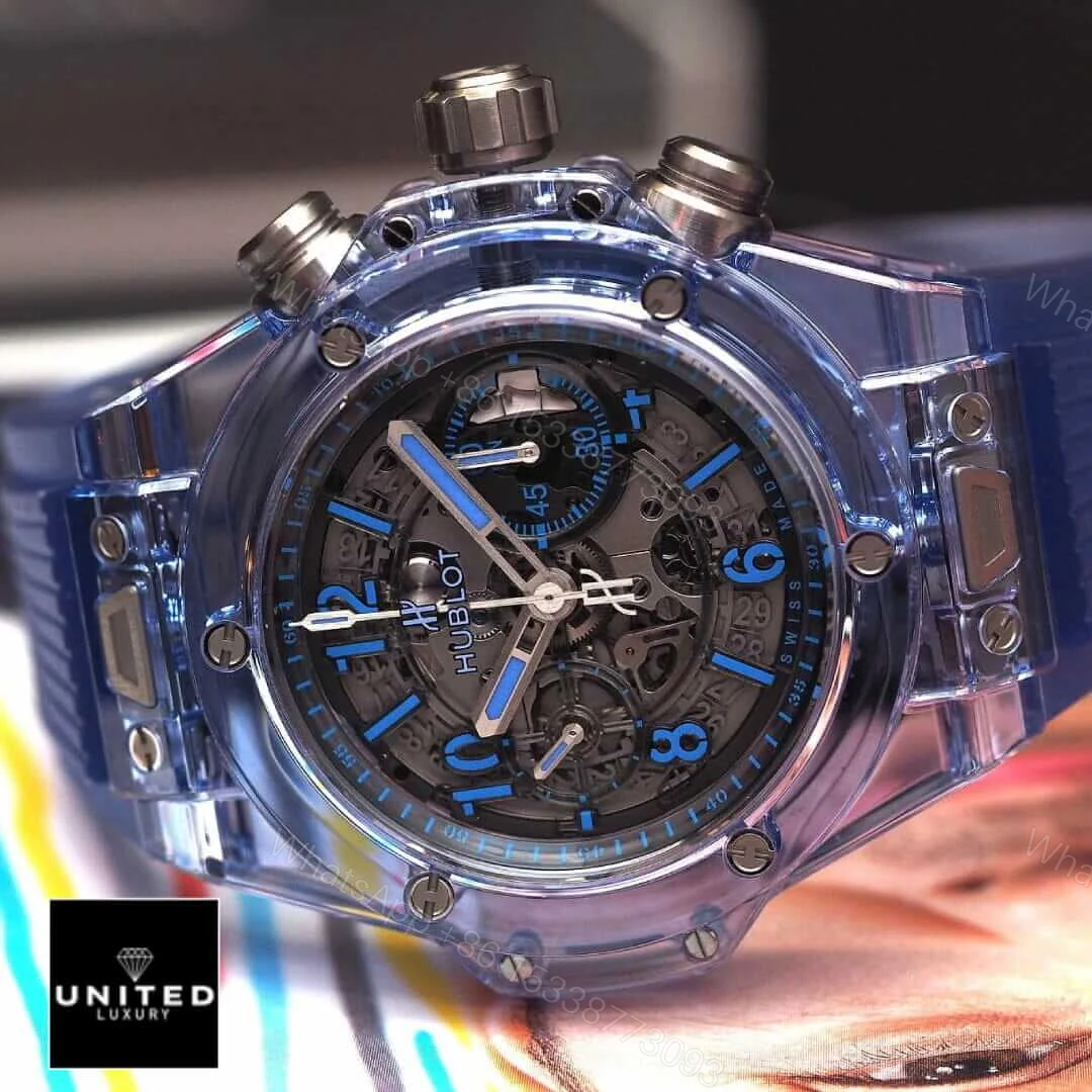 View 7 of Hublot Blue Sapphire Replica