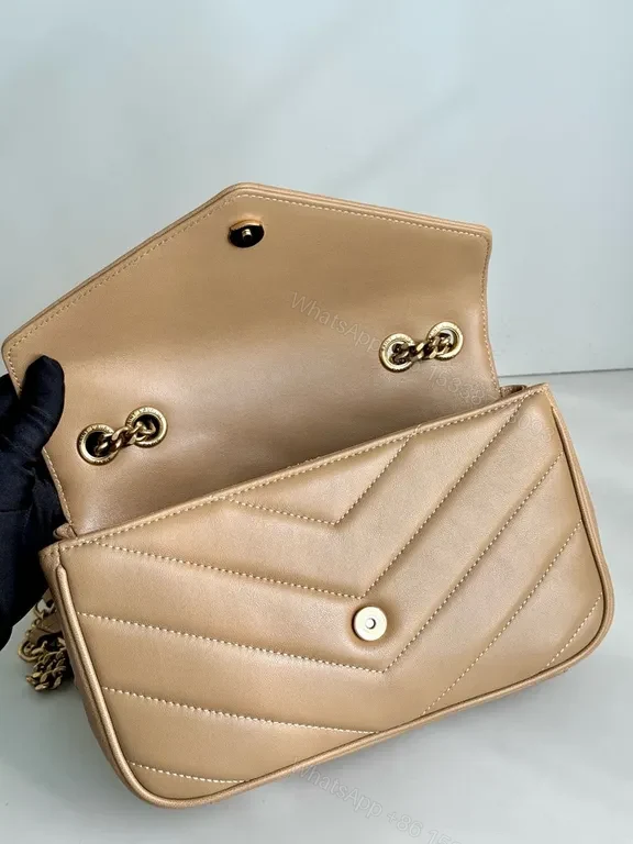 View 5 of Quilted Crossbody Bag with Gold Chain - Luxe Chic Style