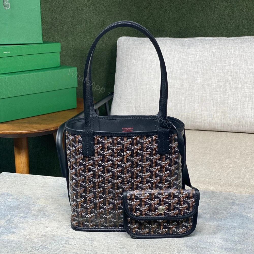高仿Goyard*GY10185雙面兩用MiniTote手袋黑色免檢版 — view 1