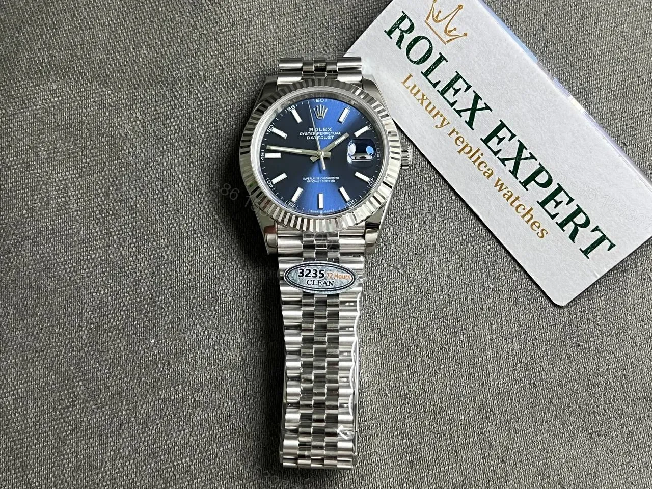 View 2 of Rolex Datejust Blue Dial 126334 Jubilee 41 mm