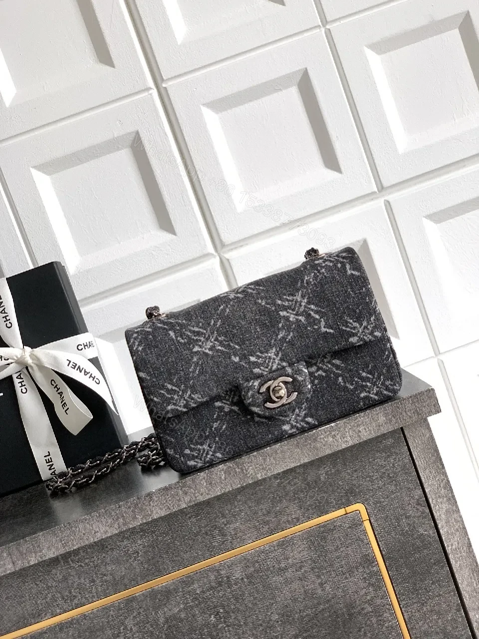 Chic Textured Flap Bag with Signature Hardware — view 1