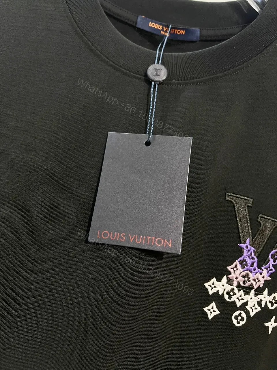 View 12 of Black Cotton Tee Classic – Subtle Emblem, Everyday Luxe