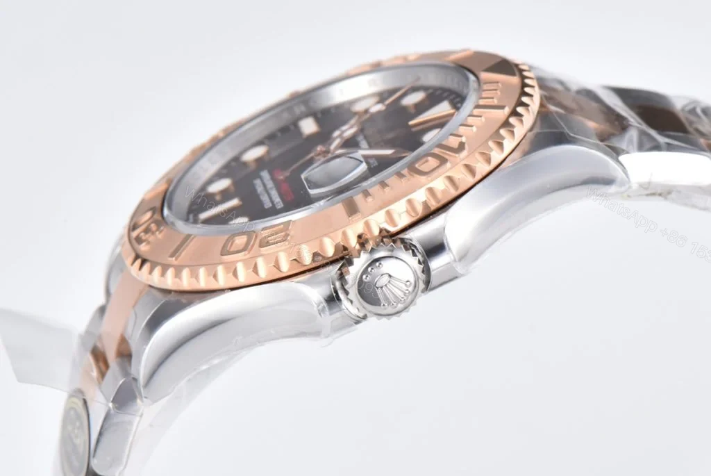 View 7 of Replica Rolex Yacht-Master 40 Brown Dial Rose Gold & Steel