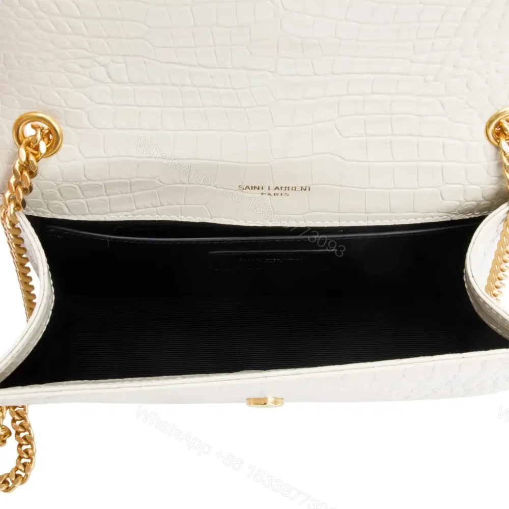 View 9 of Saint Laurent Kate Tassel Medium Shiny White 24Cm 354119DND0J9207