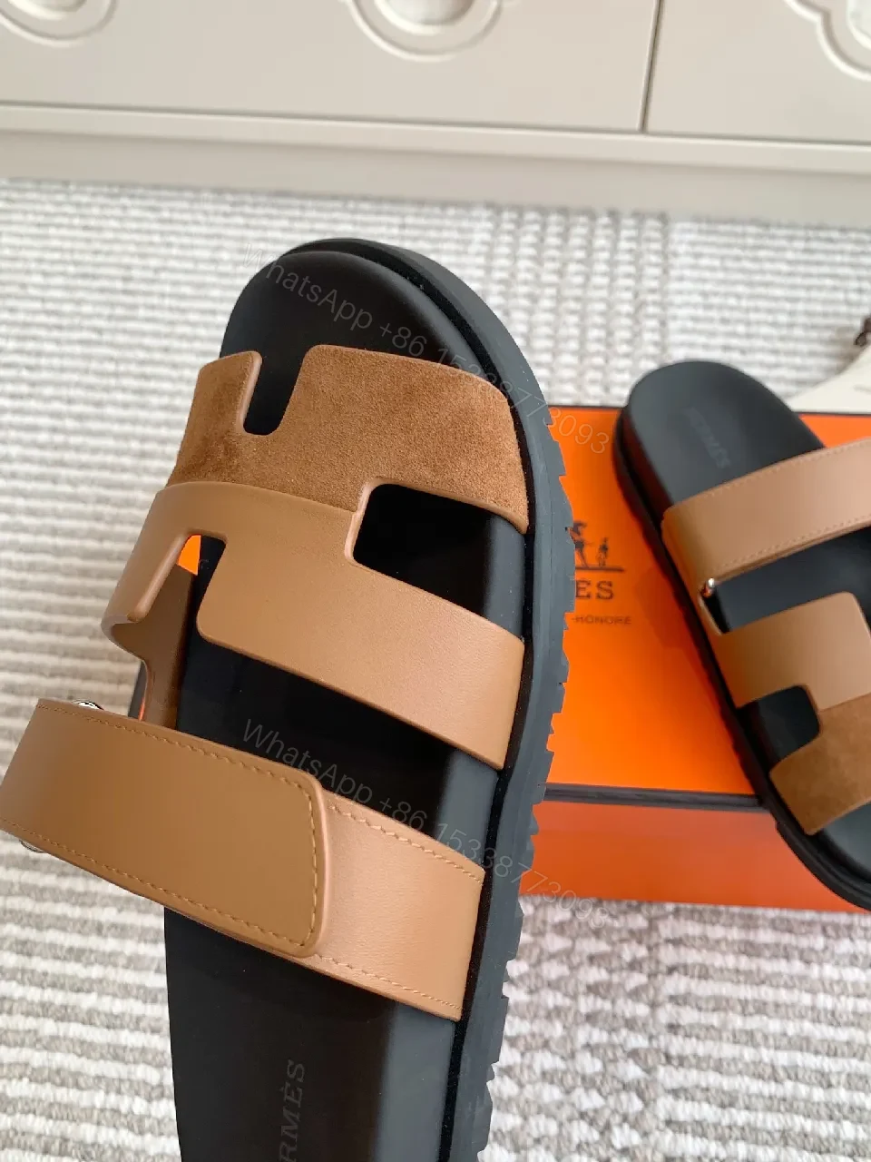 View 2 of Premium Leather Straps Sandal: Modern Luxury Comfort