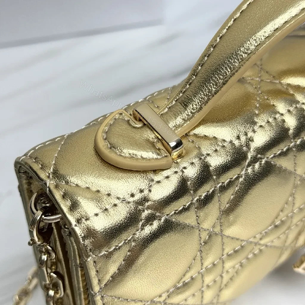 View 5 of Gold-Textured Chain Bag Deluxe: Ultra-Luxe, All-Day Shine, Compact