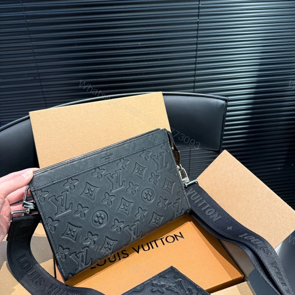 View 4 of Louis Vuitton Gaston Wearable Wallet Monogram Shadow Black 22Cm M81115