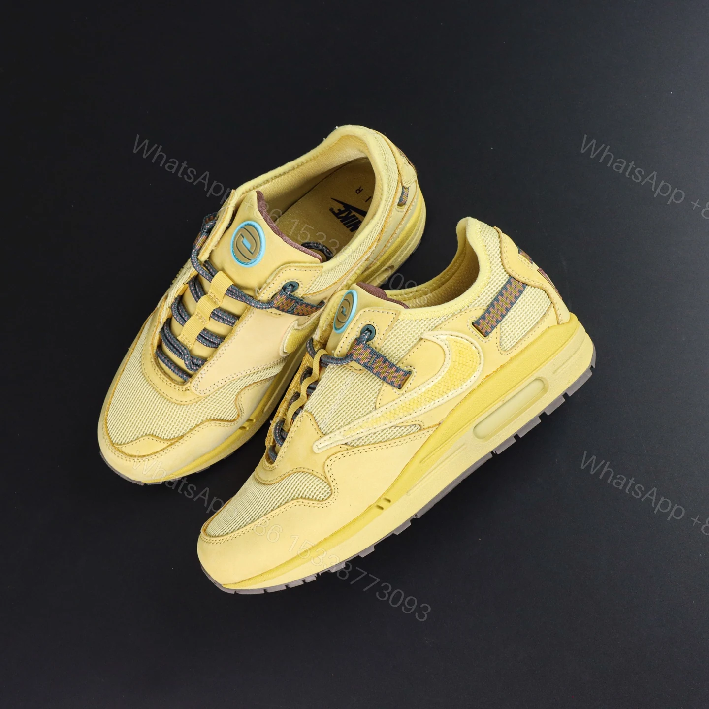 View 7 of Air Max 1 Travis Scott Cactus Jack Saturn Gold Reps
