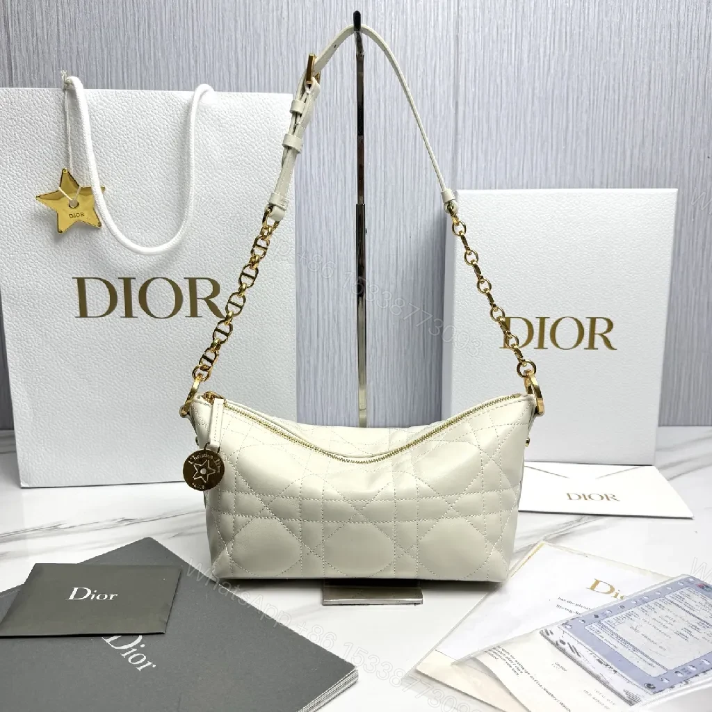 Textured Quilted Mini Bag: White, Gold Chain, Star Charm — view 1