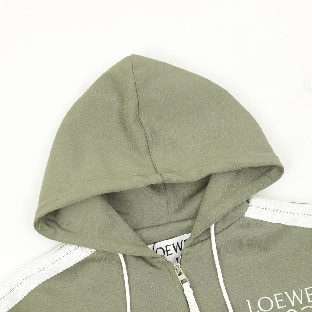 View 3 of Olive Track Hoodie: Olive, Knit, Modern, Textured Stripes, Hoodie