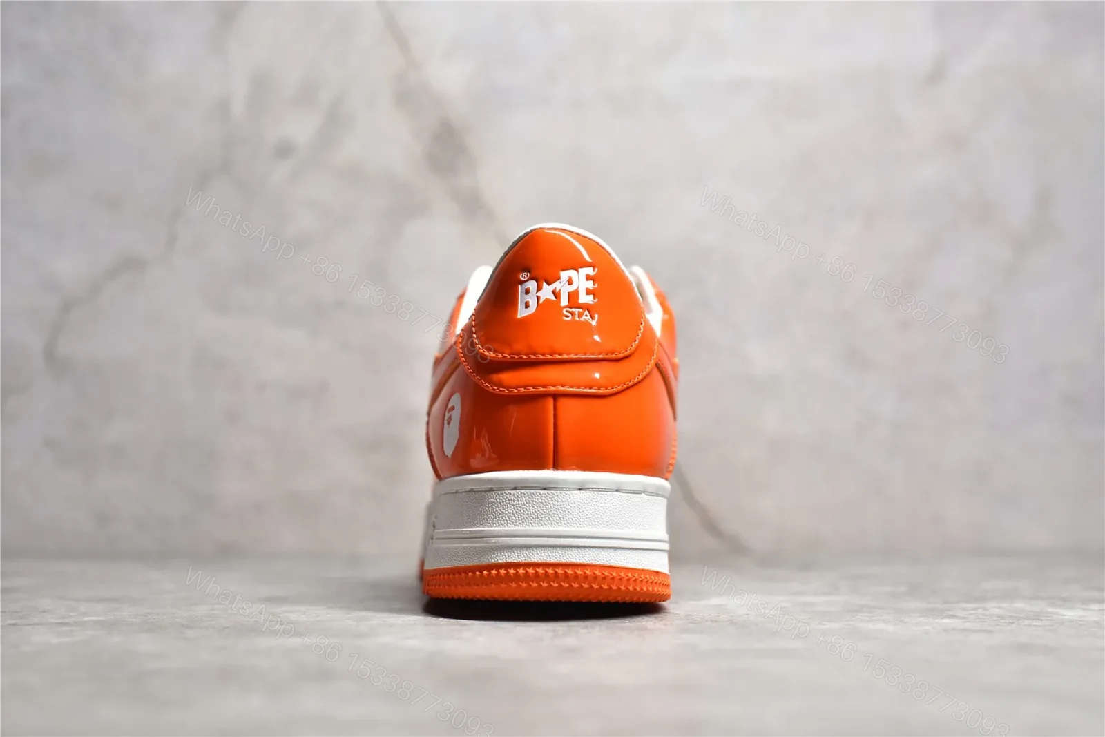 View 7 of A Bathing Ape Bapesta White Orange Reps