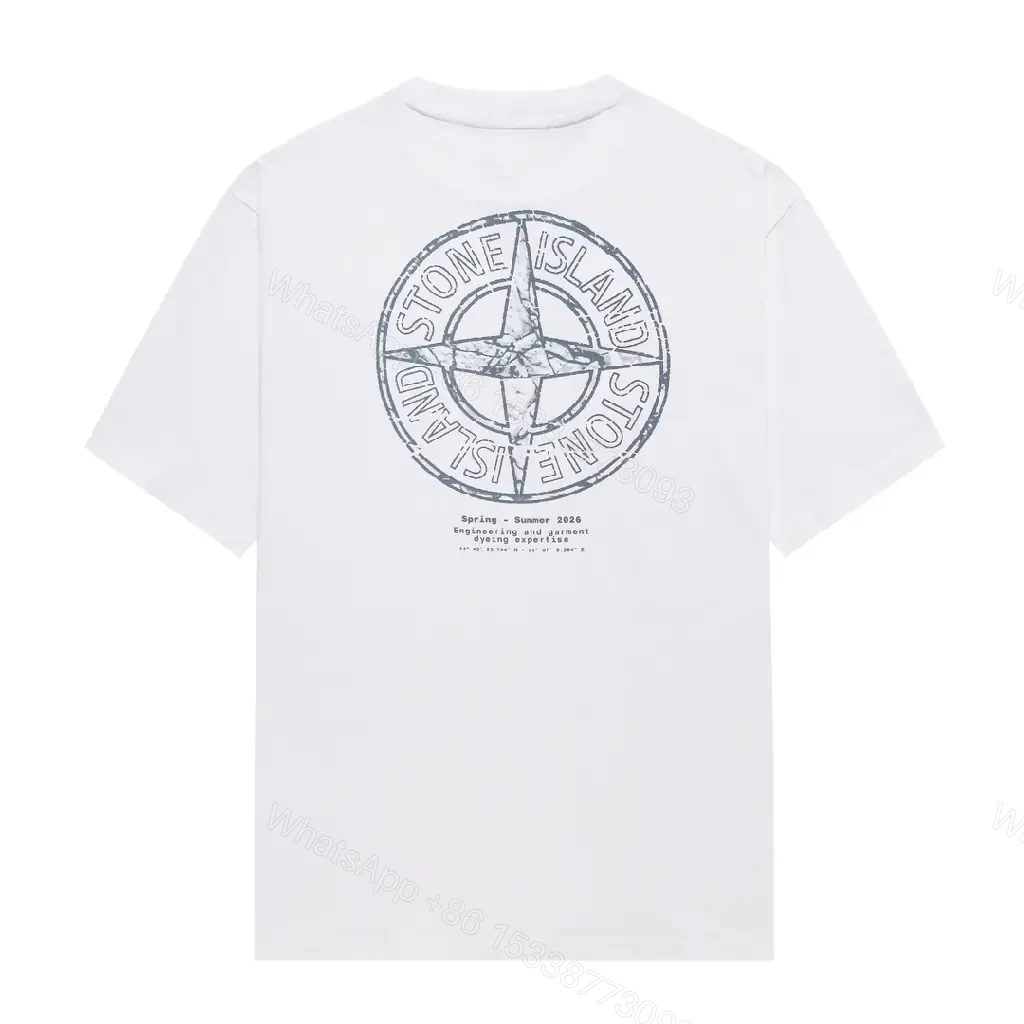 View 4 of White Cotton Blend Tee: Icon Crest, Modern Streetwear Style