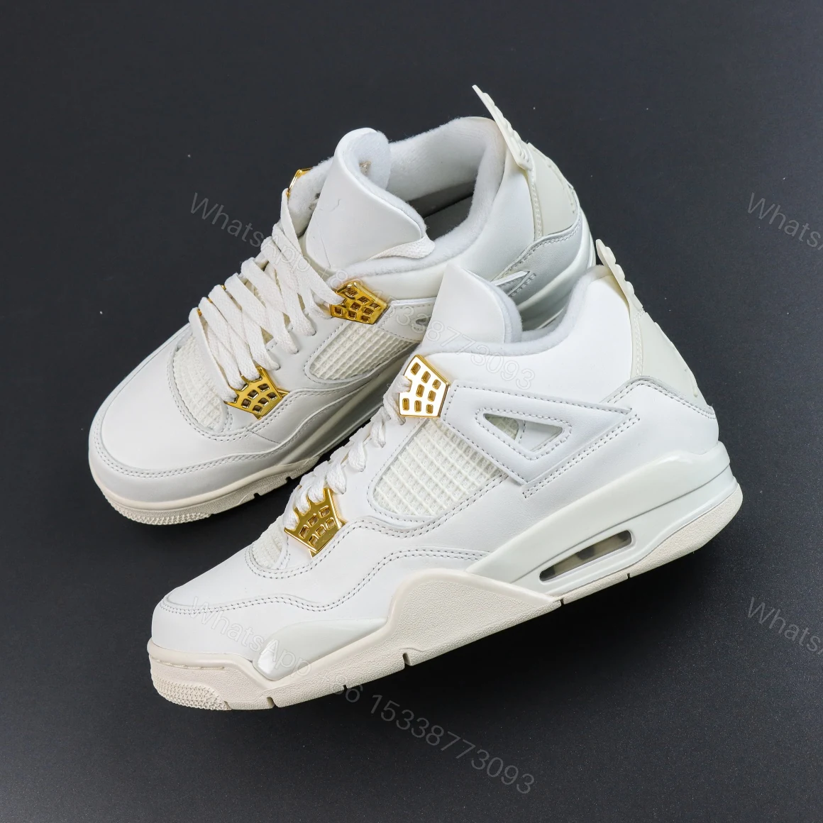 View 8 of Air Jordan 4 Metallic Gold Reps