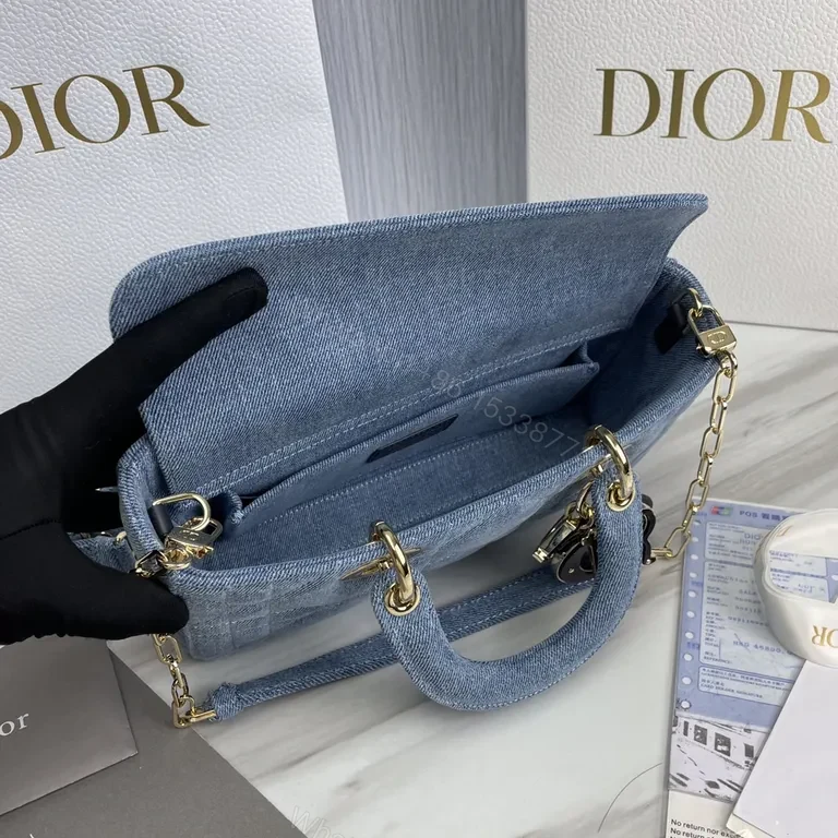 View 5 of Denim Chic Mini Bag: Dior Charm, Structured Luxury